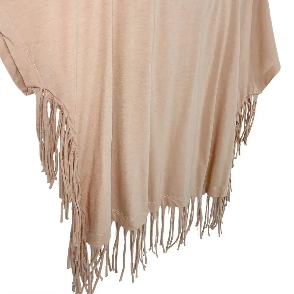 Haute Hippie Oversized Fringe Tee Small - Picture 7 of 10